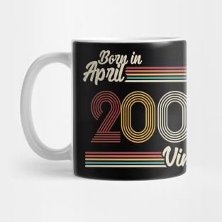 Vintage Born In April 2001 Mug